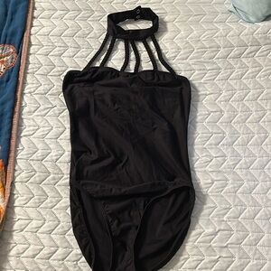 One piece halter bathing suit